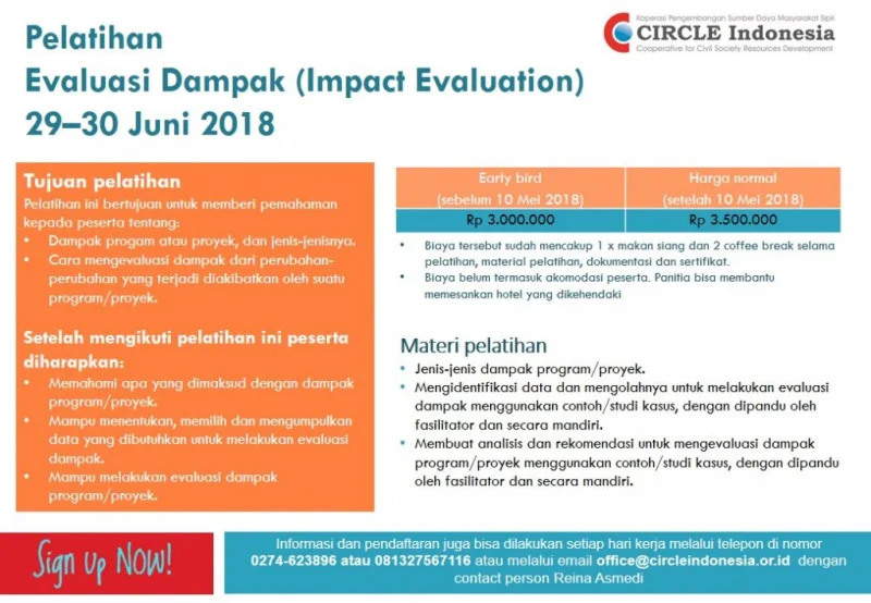Pelatihan Evaluasi Dampak, 29 - 30 Juni 2018